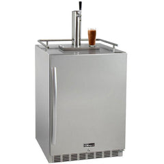 Kegco 24" Wide Cold Brew Coffee Single Tap All Stainless Steel Outdoor Built-In Right Hinge Kegerator (ICHK38SSU-1)