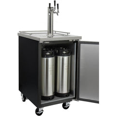 Kegco 24" Wide Homebrew Triple Tap Black Commercial Kegerator (HBK1XB-3)