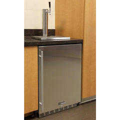 Kegco 24" Wide Cold Brew Coffee Single Tap Black Commercial Built-In Right Hinge Kegerator (ICHK38BSU-1)