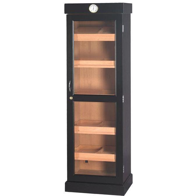 Quality Importers 3000 Ct. Black Humidor Cigar Tower Shelf Unit (HUM-2000BLK-SHELF)