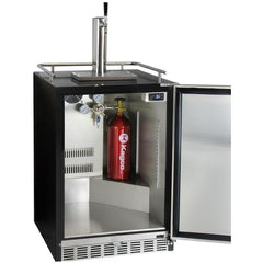 Kegco 24" Wide Single Tap Stainless Steel Built-In Right Hinge Kegerator with Kit (HK38BSU-1)