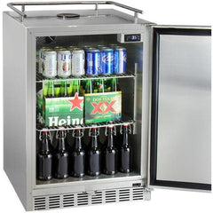 Kegco 24" Wide Cold Brew Coffee Triple Tap All Stainless Steel Outdoor Built-In Right Hinge Kegerator (ICHK38SSU-3)