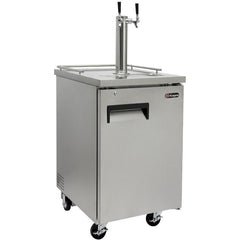 Kegco 24" Wide Kombucha Dual Tap All Stainless Steel Commercial Kegerator (KOMC1S-2)